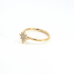Load image into Gallery viewer, 14k Solid Yellow Gold Diamond Star Ring.