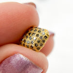 Load image into Gallery viewer, DC832. Diamond & Sterling Silver Rhombus Shape Bead