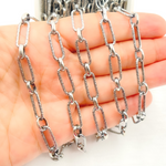 Load image into Gallery viewer, Oxidized Sterling Silver Diamond Cut Paperclip Chains