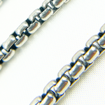Load image into Gallery viewer, Oxidized Sterling Silver Smooth Box Chains
