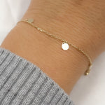 Load image into Gallery viewer, 14K Gold Dangle Disc Necklace and Anklet