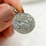 Load image into Gallery viewer, DP077. Diamond Sterling Silver Round Love Pendant