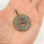 Load image into Gallery viewer, DC1013. Diamond Sterling Silver Round Eye Pendant