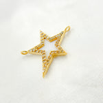 Load image into Gallery viewer, GDP667. 14k Solid Gold Diamond & Mother of Pearl Star Charm