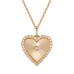 Load image into Gallery viewer, 14K Solid Gold Diamond Heart Shape Necklace