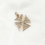 Load image into Gallery viewer, DC016. Diamond Sterling Silver Cross Charm