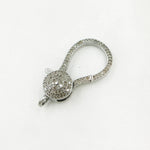Load image into Gallery viewer, Diamond & Sterling Silver Pear Shape Trigger Clasp