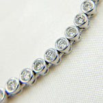 Load image into Gallery viewer, NFS70947. 14K Solid White Gold Diamond Necklace