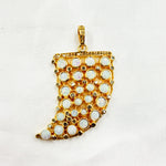 Load image into Gallery viewer, DSP042. Diamond Silver Gemstone Horn Pendant