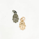 Load image into Gallery viewer, DC522. Diamond Sterling Silver Hamsa Charm