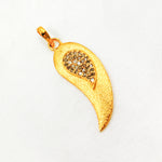 Load image into Gallery viewer, DC869. Diamond Sterling Silver Leaf Pendant