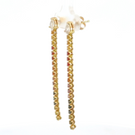 Load image into Gallery viewer, ESN59071MS. 14K Solid Gold Diamond Multi Sapphire Dangle Earrings