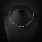 Load image into Gallery viewer, 200CPBBWG. 14K Solid White Gold Ball Necklace