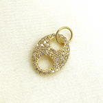 Load image into Gallery viewer, 14K Solid Gold Diamond Marina Charm. GDP200