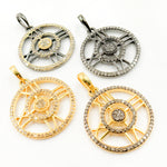 Load image into Gallery viewer, Sterling Silver Atlas Numeral Round Pendant