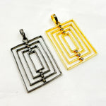 Load image into Gallery viewer, DP483. Diamond & Sterling Silver Rectangle Pendant