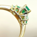 Load image into Gallery viewer, 14K Solid Yellow Gold Emerald Cluster Ring.