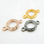 Load image into Gallery viewer, DC878. Diamond Sterling Silver Round Connector