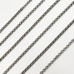 Load image into Gallery viewer, Shop Now Black Rhodium Sterling Silver Wheat Chain