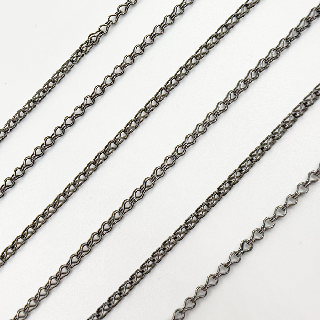 Shop Now Black Rhodium Sterling Silver Wheat Chain