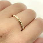Load image into Gallery viewer, 14K Solid Yellow Gold Bead Ring