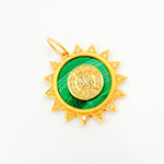 Load image into Gallery viewer, Buy 14K Solid Gold Sun Round Pendant