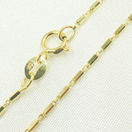 Load image into Gallery viewer, 14k Solid Yellow Gold Diamond Cut Bars Link Chain