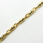 Load image into Gallery viewer, 050LURCNDTL721. 14k Solid Gold Twisted Bar Link Chain