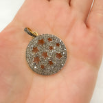 Load image into Gallery viewer, DP178. Diamond & Sterling Silver Round Stars Pendant