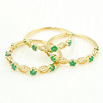 Load image into Gallery viewer, 14K Solid Gold Emerald Ring.