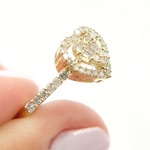 Load image into Gallery viewer, 14K Solid Gold Diamond Heart Ring.