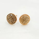 Load image into Gallery viewer, DE028. Diamond Silver Round Studs