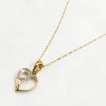 Load image into Gallery viewer, 14K Solid Gold Diamond Heart Charm. EJP1521