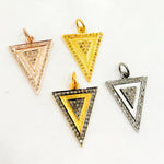 Load image into Gallery viewer, DC936. Diamond Sterling Silver Triangle Pendant