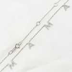 Load image into Gallery viewer, NT401793. 14K Solid Gold Diamond 'MAMA' Dangle Necklace