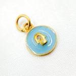 Load image into Gallery viewer, Diamond Sterling Silver Round Hamsa Enamel Charm