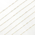 Load image into Gallery viewer, XM/1003K/SP. 14K Gold Filled and Sterling Silver Knurled Link Chain – Long & Short Pattern