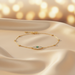 Load image into Gallery viewer, BR401077. 14k Solid Gold Diamond and Gemstone Eye Bracelet