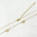 Load image into Gallery viewer, NFF71429. 14k Solid Gold Diamond Hearts Necklace