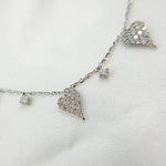 Load image into Gallery viewer, 14K Solid Gold Diamond Heart Shape Dangle Necklace. NT402983