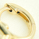 Load image into Gallery viewer, EHB56865. 14k Solid Yellow Gold Diamond Huggie Hoop Earrings
