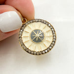 Load image into Gallery viewer, DP591A. Diamond Sterling Silver Round Star Enamel Pendant