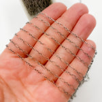 Load image into Gallery viewer, Silver Hammered Long & Short Link Chain