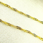 Load image into Gallery viewer, Solid Two Tone Gold Wheat Chain