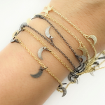 Load image into Gallery viewer, 306M. Crescent Moon Shape Dangle Wire Chain