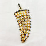 Load image into Gallery viewer, DSP029. Diamond Silver Gemstone Horn Pendant