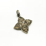 Load image into Gallery viewer, DC908. Diamond Sterling Silver Flower Pendant