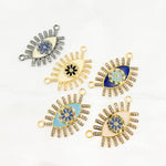 Load image into Gallery viewer, Buy Now Sterling Silver Eye Flower Enamel Pendants