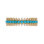 Load image into Gallery viewer, Book Now Solid Gold Diamond and Gemstone Ring