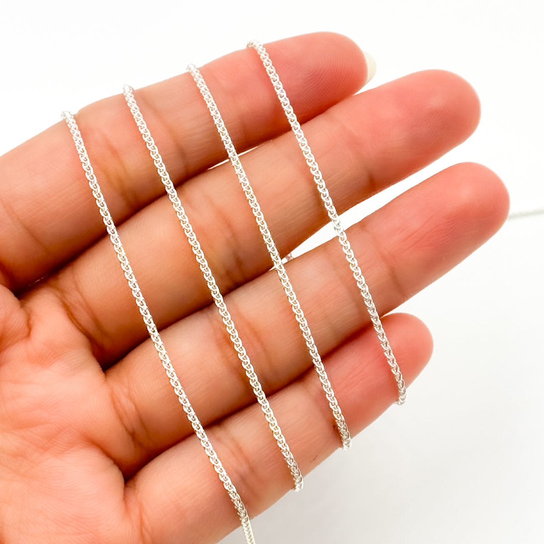 806SS. 925 Sterling Silver Wheat Chain